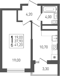 Продается 1-комн. квартира, 37.9 м²