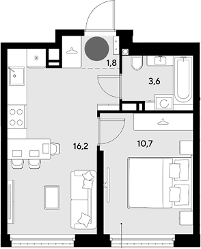 Продается 2-комн. квартира, 32.3 м²