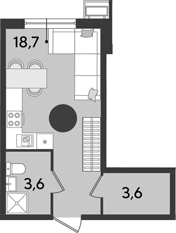 Продается 1-комн. квартира, 25.9 м²
