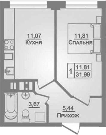 Продается 1-комн. квартира, 32 м²