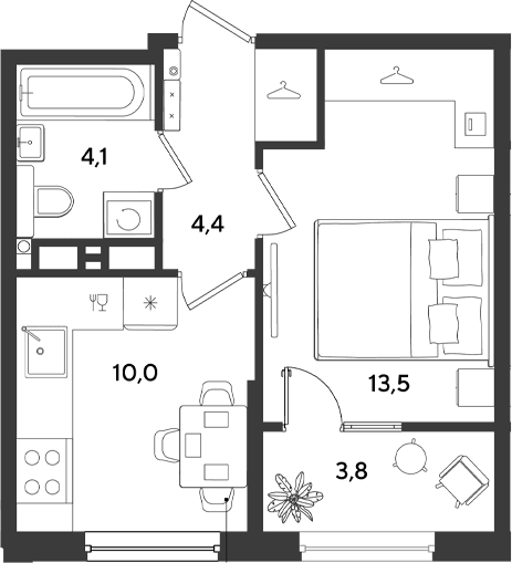 Продается 1-комн. квартира, 32 м²