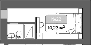 Продается 1-комн. квартира, 14.23 м²