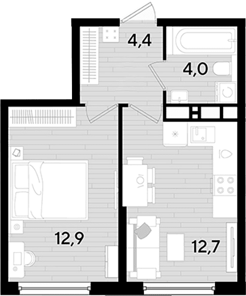Продается 1-комн. квартира, 34 м²