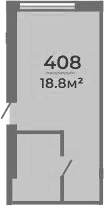 Продается 1-комн. квартира, 18.8 м²