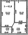 Продается 1-комн. квартира, 42.8 м²