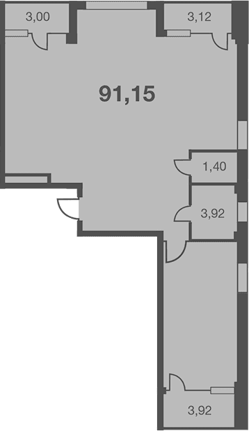 Продается 1-комн. квартира, 81.11 м²