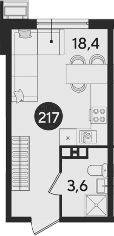 Продается 1-комн. квартира, 22 м²