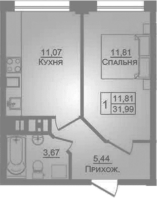 Продается 1-комн. квартира, 31.99 м²