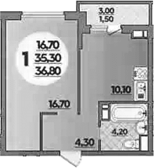 Продается 1-комн. квартира, 35 м²
