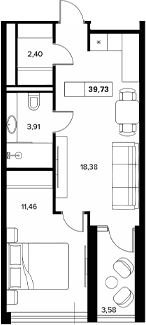 Продается 1-комн. квартира, 36.15 м²