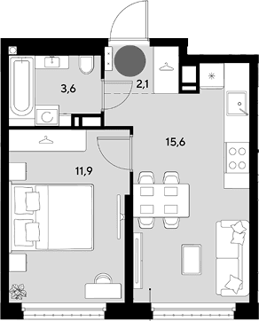 Продается 2-комн. квартира, 33.2 м²