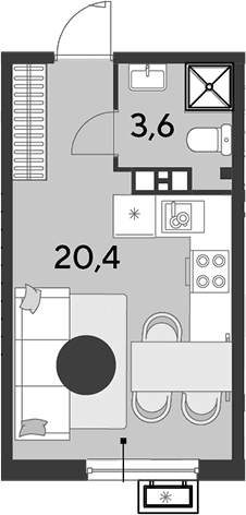 Продается 1-комн. квартира, 24 м²