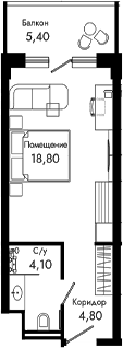 Продается 1-комн. квартира, 27.7 м²