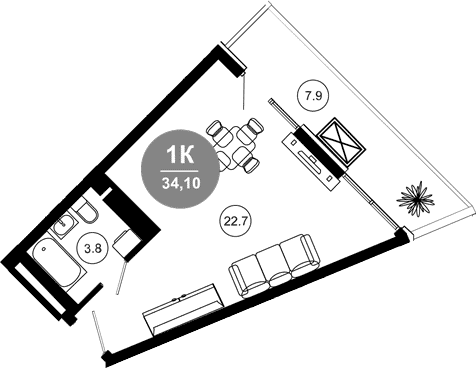 Продается 1-комн. квартира, 27.8 м²