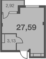 Продается 1-комн. квартира, 24.67 м²