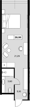 Продается 1-комн. квартира, 29.99 м²