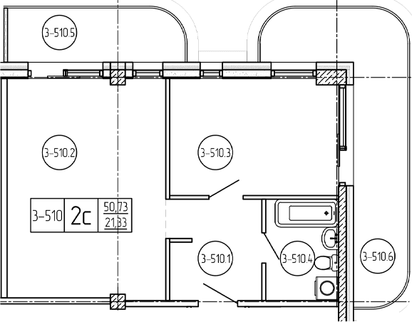 Продается 1-комн. квартира, 49.3 м²