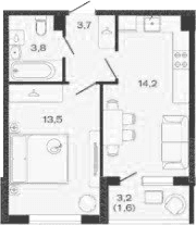 Продается 2-комн. квартира, 35.2 м²