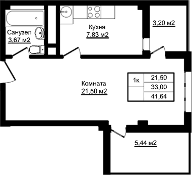 Продается 1-комн. квартира, 33 м²