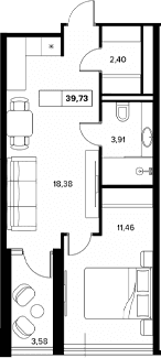 Продается 1-комн. квартира, 36.15 м²