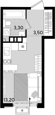 Продается 1-комн. квартира, 20 м²