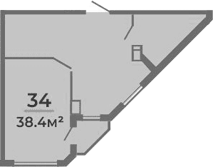 Продается 1-комн. квартира, 38.4 м²