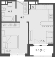 Продается 2-комн. квартира, 39.3 м²