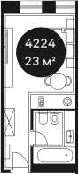 Продается 1-комн. квартира, 28.03 м²