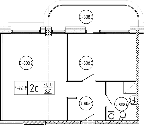 Продается 1-комн. квартира, 51.4 м²