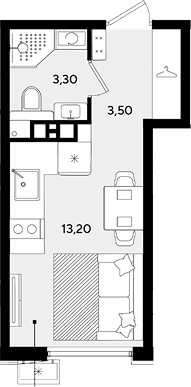 Продается 1-комн. квартира, 20 м²