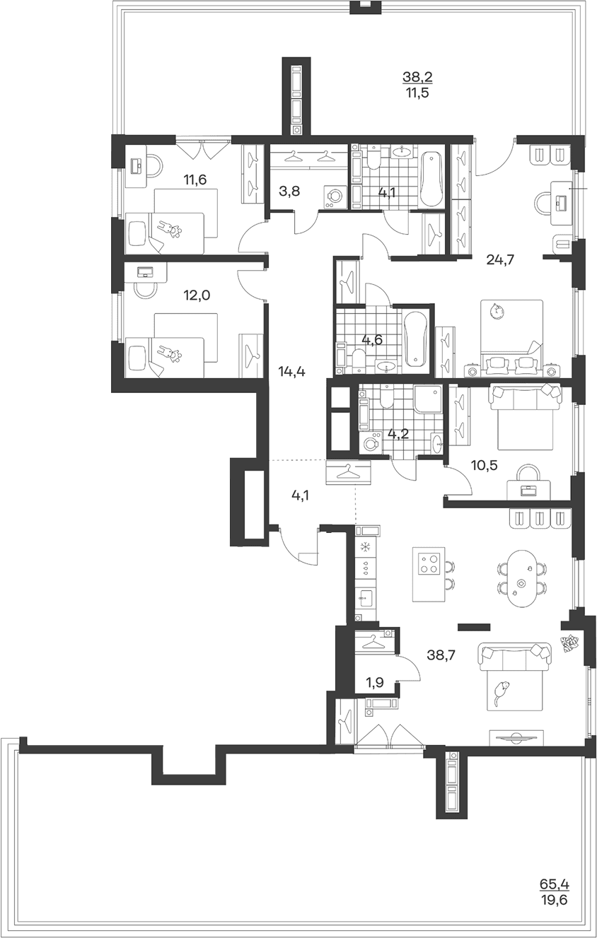 Продается 5-комн. квартира, 134.6 м²