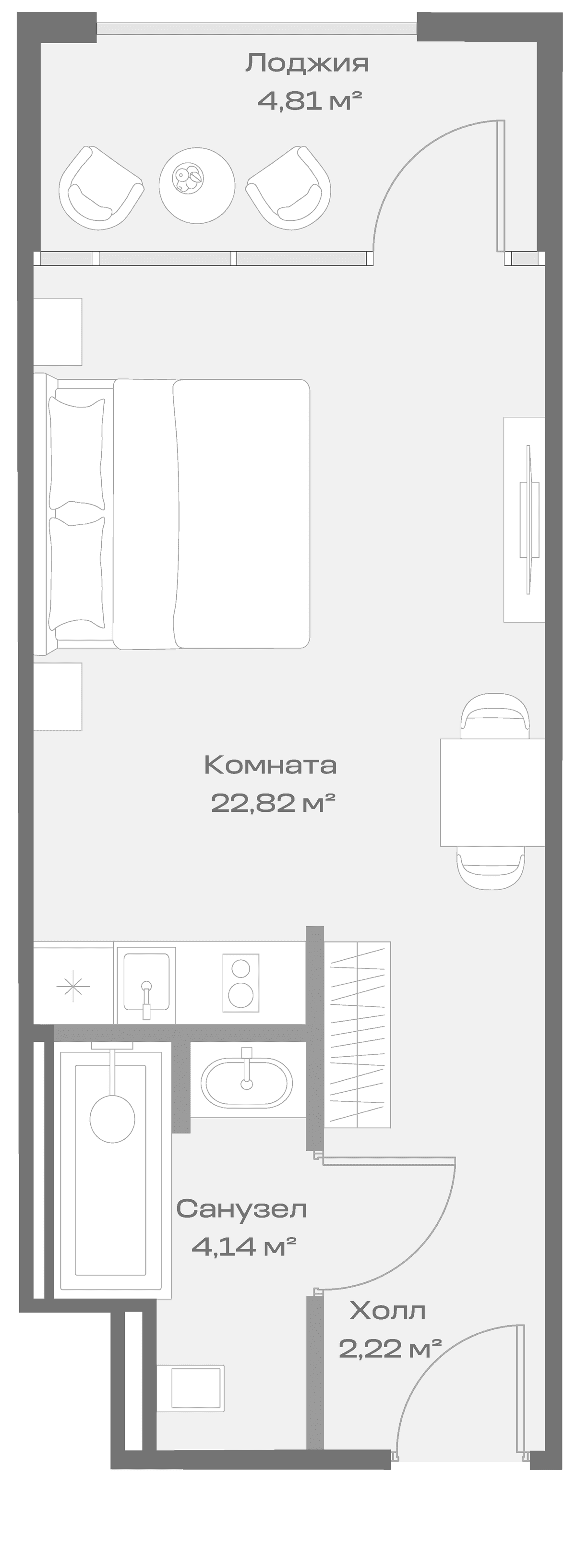 Продается 1-комн. квартира, 29.18 м²