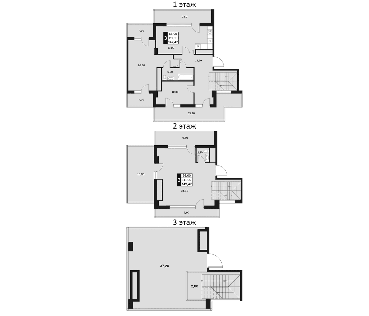 Продается 3-комн. квартира, 111 м²