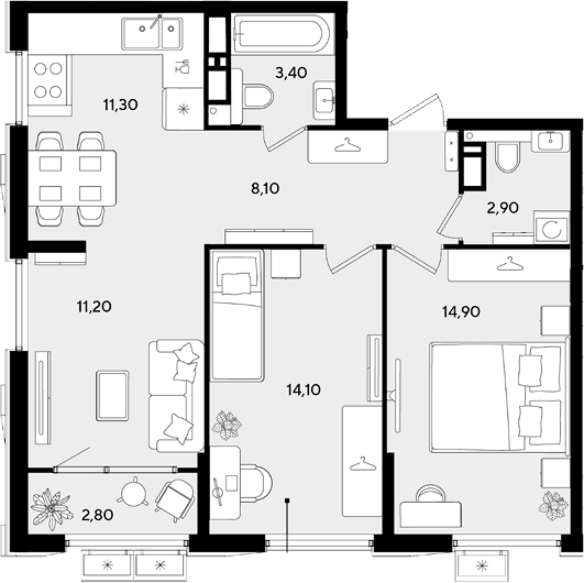 Продается 3-комн. квартира, 65.9 м²