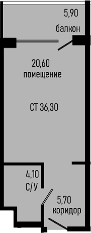Продается 1-комн. квартира, 30.4 м²