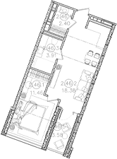 Продается 1-комн. квартира, 36.15 м²