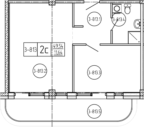 Продается 1-комн. квартира, 49.9 м²