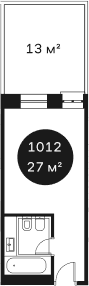 Продается 1-комн. квартира, 26.64 м²