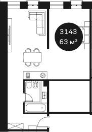 Продается 1-комн. квартира, 36.85 м²