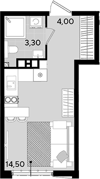 Продается 1-комн. квартира, 21.8 м²