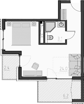Продается 1-комн. квартира, 27.1 м²