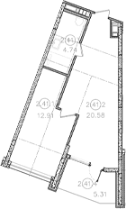 Продается 1-комн. квартира, 38.23 м²