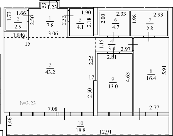 Продается 3-комн. квартира, 101.3 м²