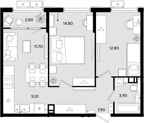 Продается 3-комн. квартира, 56.2 м²