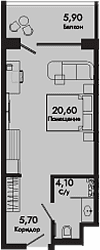 Продается 1-комн. квартира, 30.4 м²
