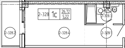 Продается 1-комн. квартира, 26.72 м²