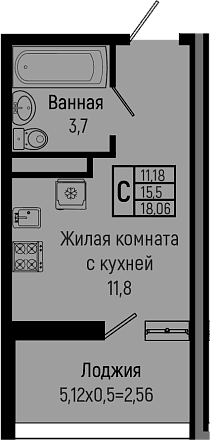 Продается 1-комн. квартира, 15.5 м²
