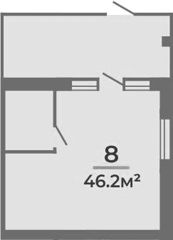 Продается 1-комн. квартира, 46.2 м²
