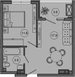 Продается 2-комн. квартира, 33.6 м²