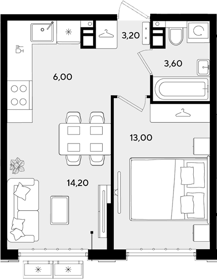 Продается 2-комн. квартира, 40 м²
